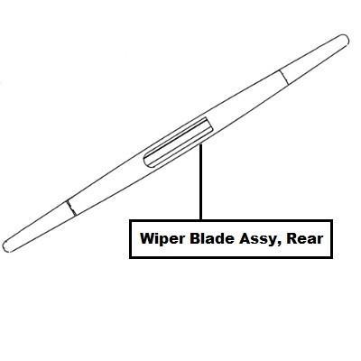 Nissan Micra (K14FR) Wiper Blade Assy, Rear