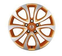 Nissan Juke (F15E) Orange Alloy Wheel, Diamond-Cut 17" inc. Centre Cap