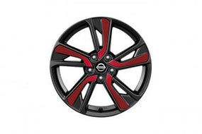 Nissan Juke Red (NAH) Laminate Alloy Wheel Inserts from chassis #147869