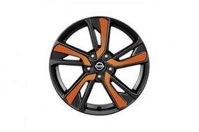 Nissan Juke Orange (LA13) Laminate Alloy Wheel Inserts up to chassis #147869