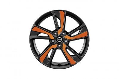 Nissan Juke Orange (LA13) Laminate Alloy Wheel Inserts from chassis #147869