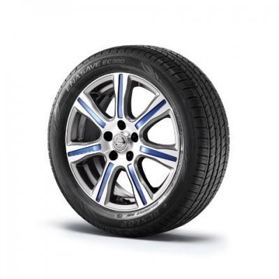 Nissan LEAF Alloy Wheel 17", Dark Grey D-Cut with Blue Strip