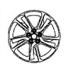 Nissan Juke (F15E) Accessory Alloy Wheel 18" Dark Grey (for inserts)