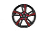 Nissan Juke Red (NAH) Laminate Alloy Wheel Inserts from chassis #147869