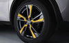 Nissan Juke Yellow (BEAV) Laminate Alloy Wheel Inserts up to chassis #147869