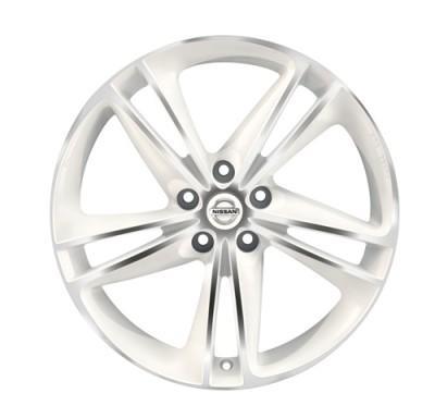 Nissan Qashqai (J11E/B) 19" Diamond-Cut Alloy Wheel, Pearl White Ibiscus
