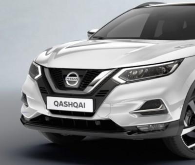 Nissan Qashqai (J11B) Glossy Black Front Lip Finisher