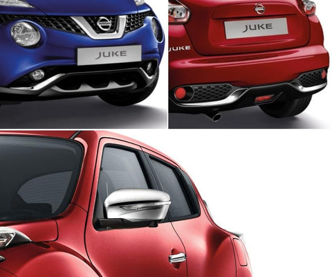 Nissan Juke (F15E) Mirror Caps & Lower Bumper Finishers Chrome Pack