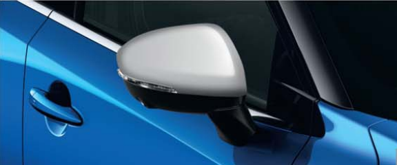 Nissan Silver Mirror Caps / Covers -  Qashqai J12